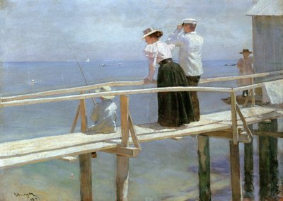 On the Bridge, 1898 by Peter Alexandrovich Nilus